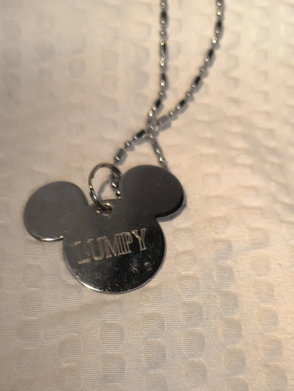 Disney Black & White Mickey Mouse Pendant Necklace